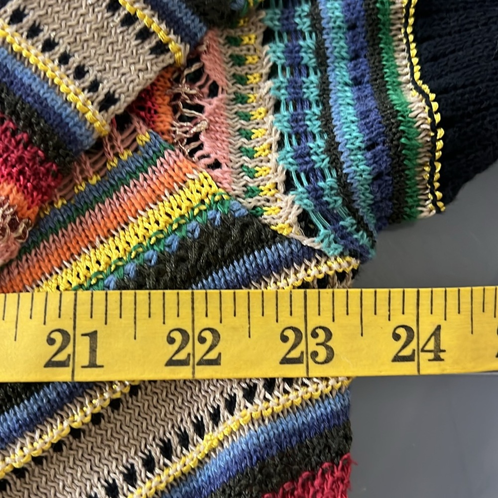 Polo Ralph Lauren M Open Weave Indian Blanket Aztec Shrug Sweater - Picture 3 of 8